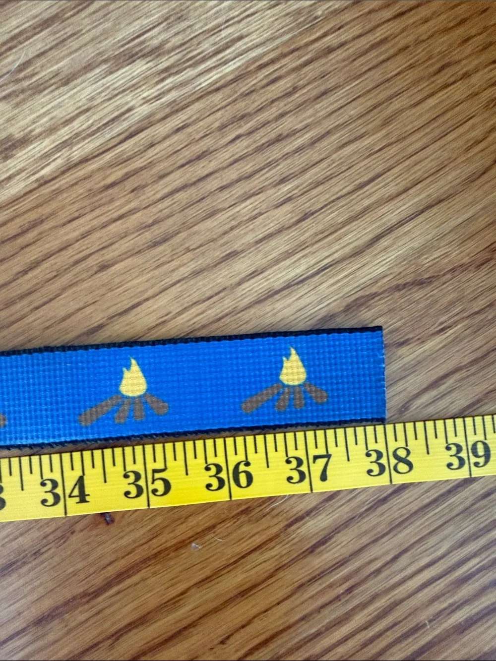 Thomas Bates Campfire Web Belt Blue Made in USA Adjustable 38”